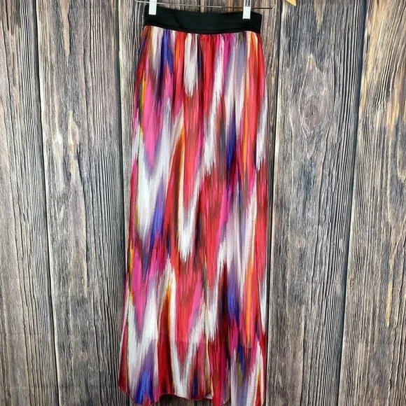 Woman’s Catch My I - Multi Colored Long Flowing Skirt- Size Medium - Picture 5 of 7